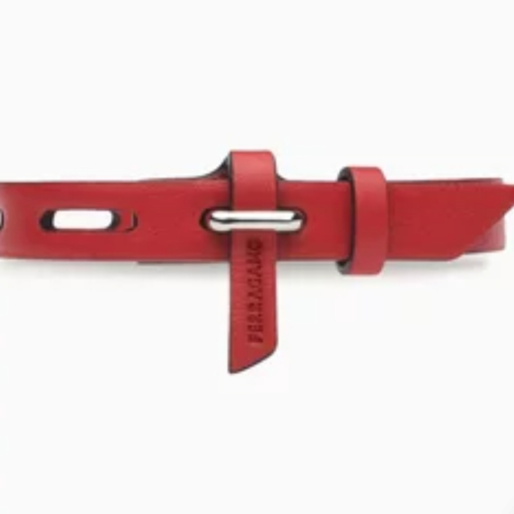 Ferragamo Eyelet Bracelet in Soft Leather / Unisex